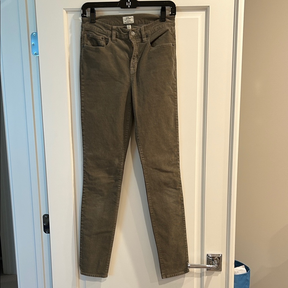 J. Crew Skinny Corduroy in Olive Green